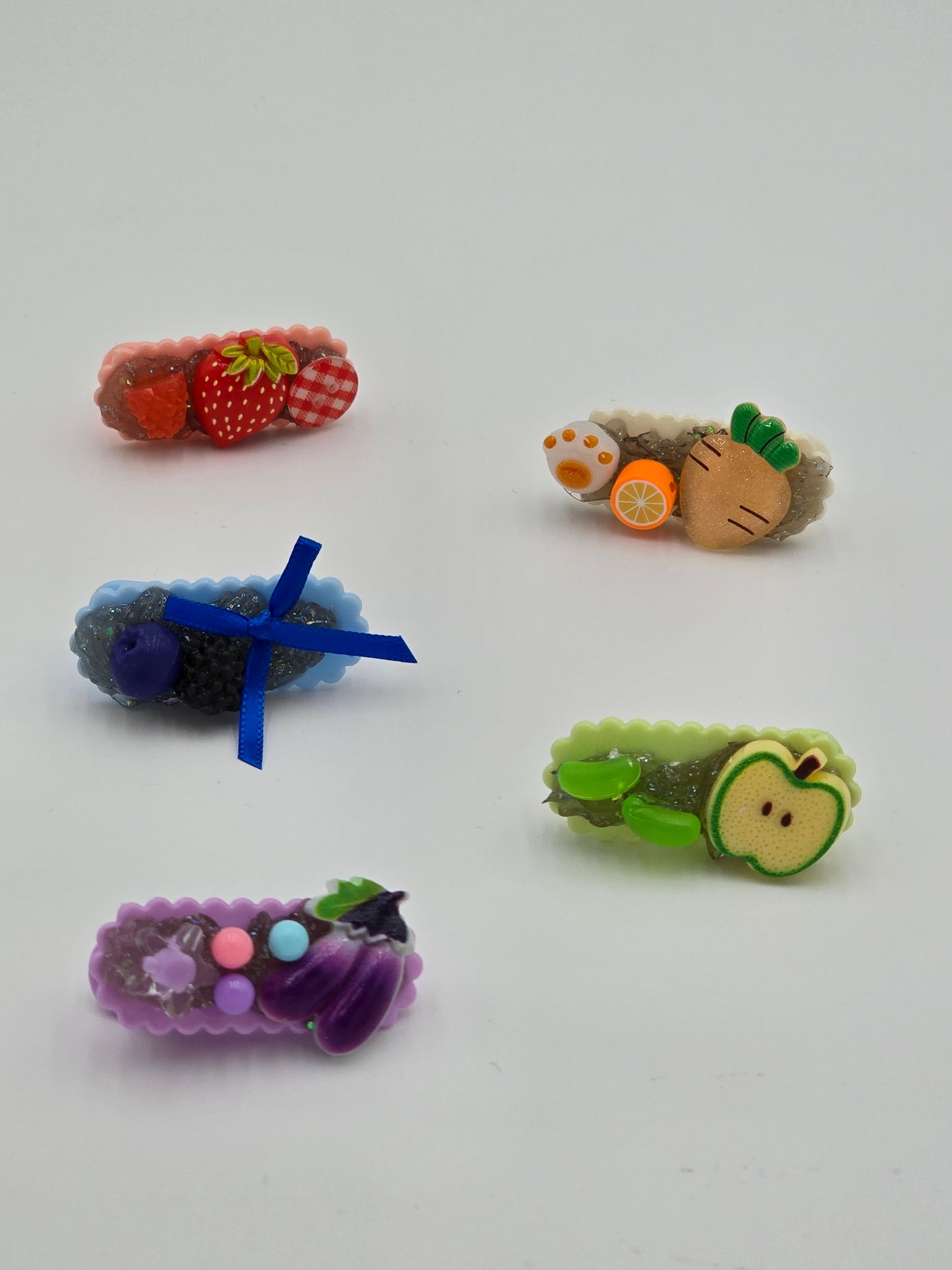 Fruits and Veggies Mini Scallop Clips